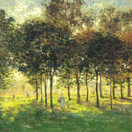 克劳德·莫奈(Claude Monet)高清作品:The Promenade at Argenteuil, Soleil Coucha