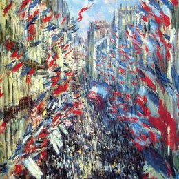 《巴黎蒙托古尔街》克劳德·莫奈(Claude Monet)高清作品欣赏