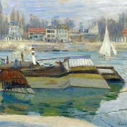 克劳德·莫奈(Claude Monet)高清作品:The Seine at Asnieres