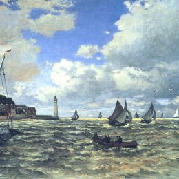克劳德·莫奈(Claude Monet)高清作品:The Seine Estuary at Honfluer