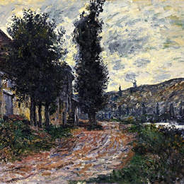 克劳德·莫奈(Claude Monet)高清作品:Tow Path at Lavacourt