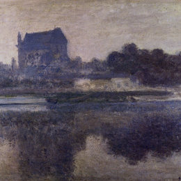《雾中的弗农教堂》克劳德·莫奈(Claude Monet)高清作品欣赏