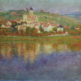 克劳德·莫奈(Claude Monet)高清作品:Vetheuil, Pink Effect