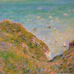 克劳德·莫奈(Claude Monet)高清作品:View from the Cliff at Pourville, Bright Weather