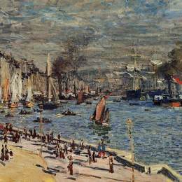 《勒阿弗尔老外港观》克劳德·莫奈(Claude Monet)高清作品欣赏