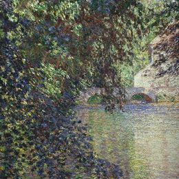 克劳德·莫奈(Claude Monet)高清作品:Watermill at Limetz