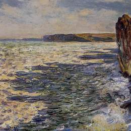 克劳德·莫奈(Claude Monet)高清作品:Waves and Rocks at Pourville