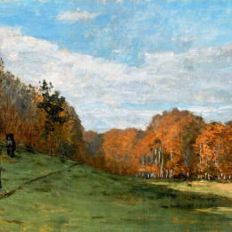 克劳德·莫奈(Claude Monet)高清作品:Woodbearers in Fontainebleau Forest