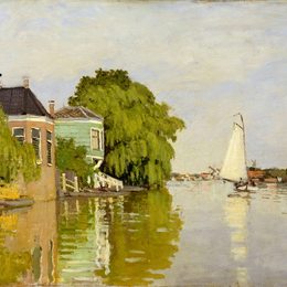 克劳德·莫奈(Claude Monet)高清作品:Houses on the Achterzaan