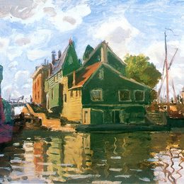 《赞丹运河》克劳德·莫奈(Claude Monet)高清作品欣赏