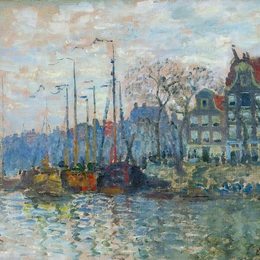 《赞丹，堤防》克劳德·莫奈(Claude Monet)高清作品欣赏