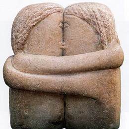 《吻》康斯坦丁·布朗库西(Constantin Brancusi)高清作品欣赏