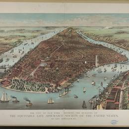 《纽约的城市——展示公平的城市住宅建筑》柯里尔与艾夫斯(Currier and Ives)高清作品欣赏