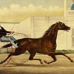 《着名的小跑母马露西》柯里尔与艾夫斯(Currier and Ives)高清作品欣赏