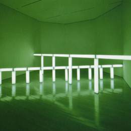 丹弗拉文(Dan Flavin)高清作品:Greens crossing greens (to Piet Mondrian who lacked green)