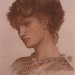 但丁·加布里埃尔·罗赛蒂(Dante Gabriel Rossetti)高清作品:Portrait of Aflaia Coronio