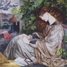 但丁·加布里埃尔·罗赛蒂(Dante Gabriel Rossetti)高清作品:The Pia of Tolomei