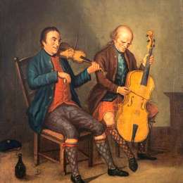 戴维·阿伦(David Allan)高清作品:Niel Gow, Violinist and Composer, with his Brother Donald Go
