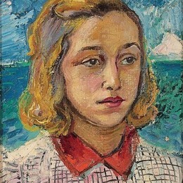 《年轻女子肖像》戴维·伯克(David Burliuk)高清作品欣赏