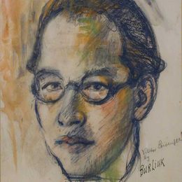 《肖像》戴维·伯克(David Burliuk)高清作品欣赏