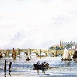 戴维·考克斯(David Cox)高清作品:A View of Westminster Bridge, Looking West towards Lambeth P