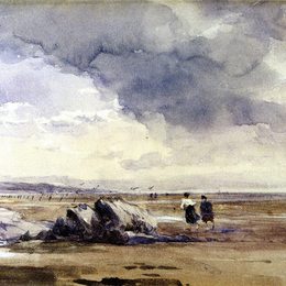 戴维·考克斯(David Cox)高清作品:On Lancaster Sands, Low Tide