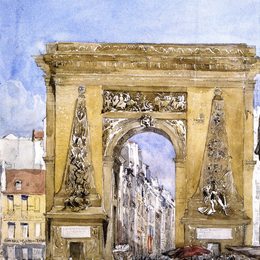 戴维·考克斯(David Cox)高清作品:Porte St. Denis, Paris