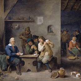 《酒馆赌博》戴维·特尼耶(David Teniers the Younger)高清作品欣赏