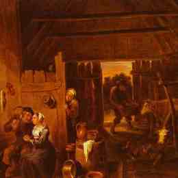 《农舍里的法兰德斯》戴维·特尼耶(David Teniers the Younger)高清作品欣赏