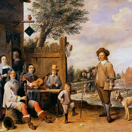《家庭景观》戴维·特尼耶(David Teniers the Younger)高清作品欣赏