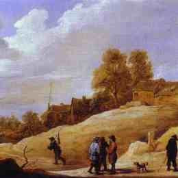 《在城郊》戴维·特尼耶(David Teniers the Younger)高清作品欣赏