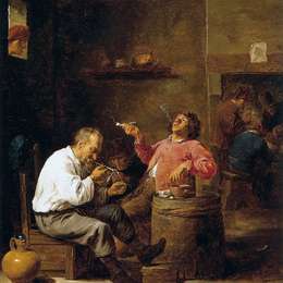 《室内吸烟者》戴维·特尼耶(David Teniers the Younger)高清作品欣赏