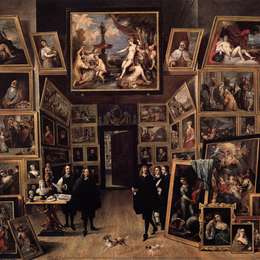 戴维·特尼耶(David Teniers the Younger)高清作品:The Archduke Leopold Wilhelm in his Picture Gallery in Bruss