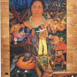 《加利福尼亚的寓言》迭戈·里维拉(Diego Rivera)高清作品欣赏