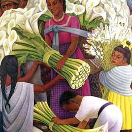 《花卖家》迭戈·里维拉(Diego Rivera)高清作品欣赏