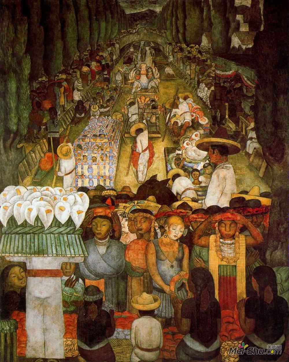 迭戈·里维拉(diego rivera)高清作品欣赏更多墨西哥艺术家更多壁画