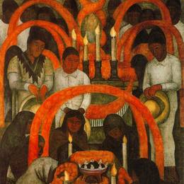 《死者的祭祀日》迭戈·里维拉(Diego Rivera)高清作品欣赏