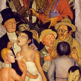 《富人之夜》迭戈·里维拉(Diego Rivera)高清作品欣赏