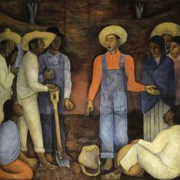 《土地运动组织》迭戈·里维拉(Diego Rivera)高清作品欣赏