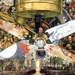 《十字路口的人/宇宙的控制器》迭戈·里维拉(Diego Rivera)高清作品欣赏