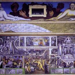 《底特律工业南墙》迭戈·里维拉(Diego Rivera)高清作品欣赏