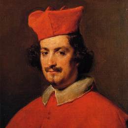 迭戈·德·席尔瓦·委拉斯开兹(Diego Velazquez)高清作品:Portrait of Cardinal Camillo Astali Pamphili