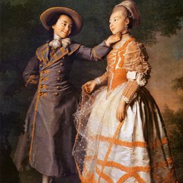 德米特里莱维茨基(Dmitry Levitzky)高清作品:Portrait of E. N. Khruschova and Princess E. N. Khovanskaya