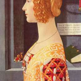 多梅尼科·基兰达约(Domenico Ghirlandaio)高清作品:Portrait of Giovanna Tornabuoni