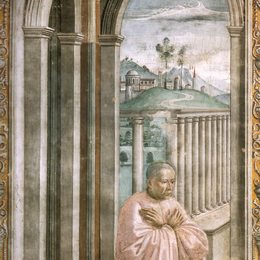 多梅尼科·基兰达约(Domenico Ghirlandaio)高清作品:Portrait of the Donor Giovanni Tornabuoni