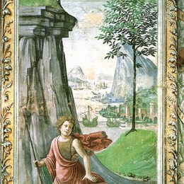 《沙漠浸信会圣约翰》多梅尼科·基兰达约(Domenico Ghirlandaio)高清作品欣赏