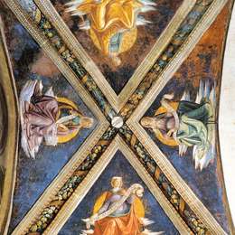 多梅尼科·基兰达约(Domenico Ghirlandaio)高清作品:Vaulting of the Sassetti Chapel