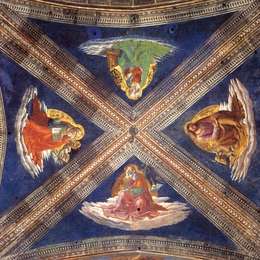 多梅尼科·基兰达约(Domenico Ghirlandaio)高清作品:Vaulting of the Tornabuoni Chapel