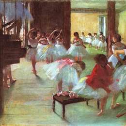 《芭蕾舞学校》埃德加·德加(Edgar Degas)高清作品欣赏