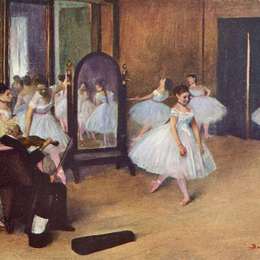 《舞蹈课》埃德加·德加(Edgar Degas)高清作品欣赏